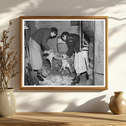 Wives Preparing Chickens at Harry Madsen Farm 1936