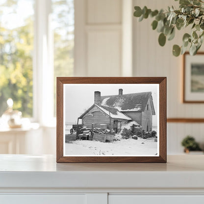 Iowa Farmhouse Banked with Manure December 1936