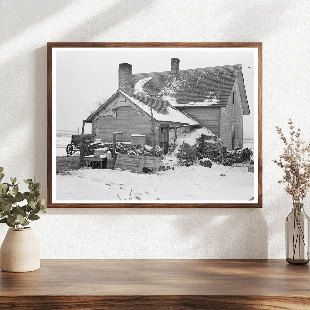 Iowa Farmhouse Banked with Manure December 1936