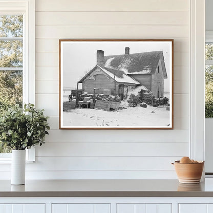 Iowa Farmhouse Banked with Manure December 1936