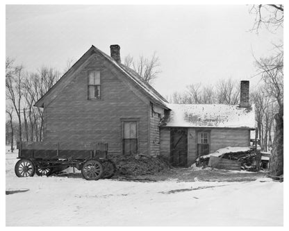 Vintage Iowa Farmhouse December 1936 57 Acre Farm