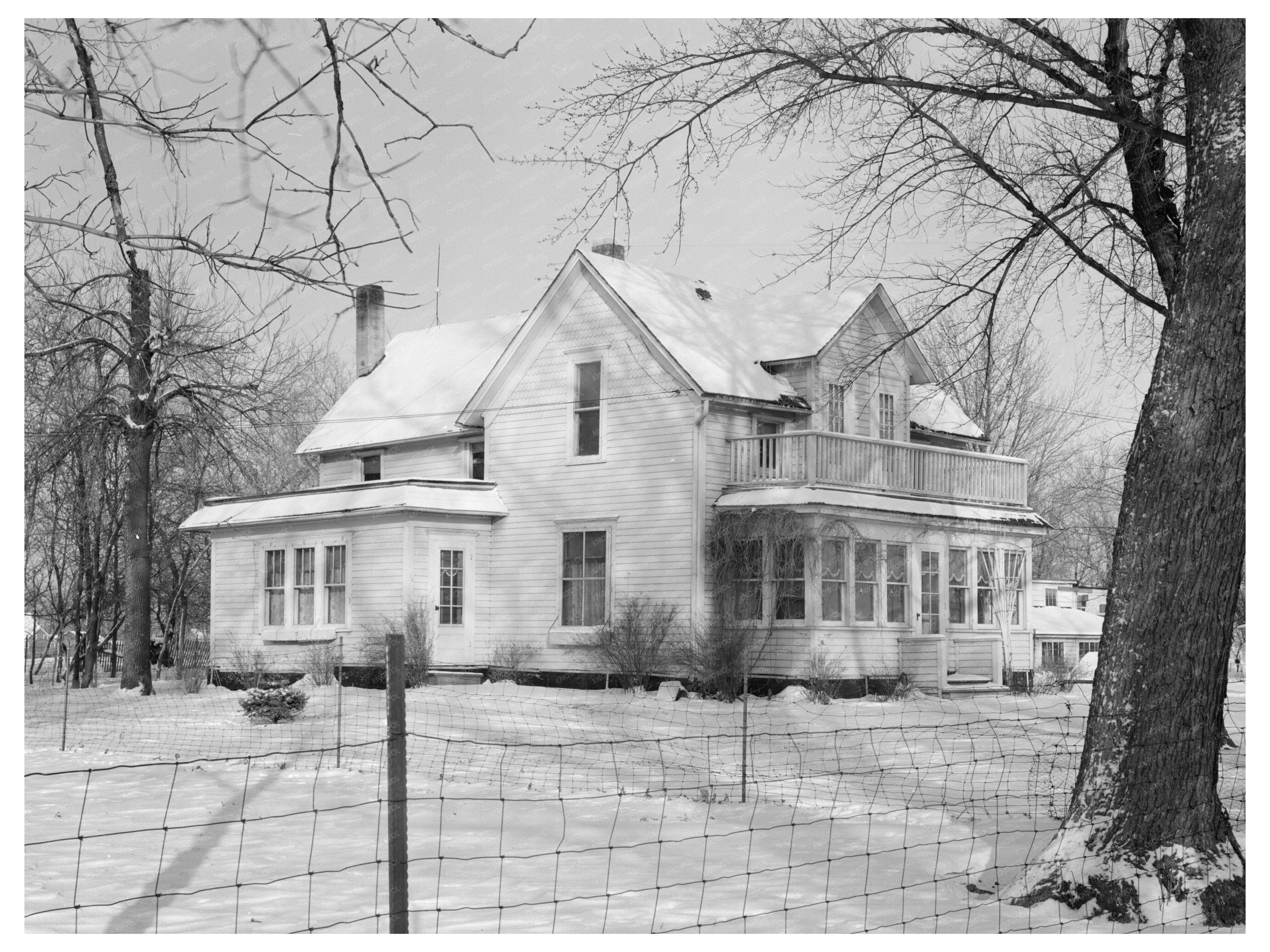 Levi Mills Farmhouse in Clay County Iowa December 1936