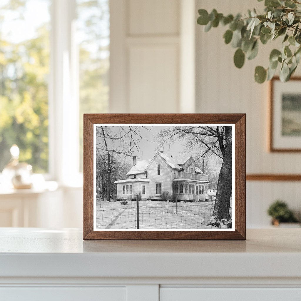 Levi Mills Farmhouse in Clay County Iowa December 1936