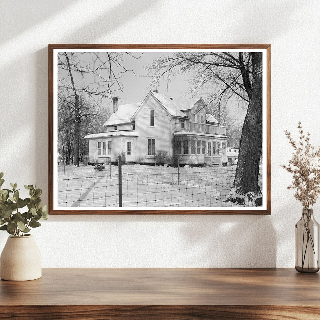 Levi Mills Farmhouse in Clay County Iowa December 1936