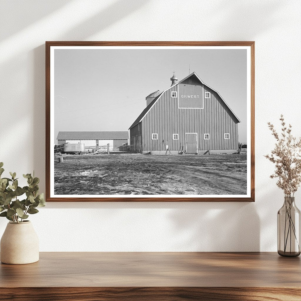 Barn and Machine Shed of G.H. West Estherville Iowa 1936