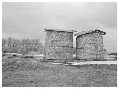 Vintage Corn Crib in Emmet County Iowa December 1936