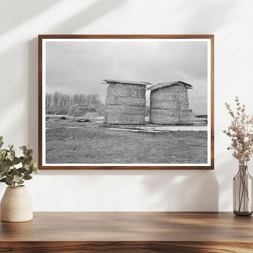 Vintage Corn Crib in Emmet County Iowa December 1936