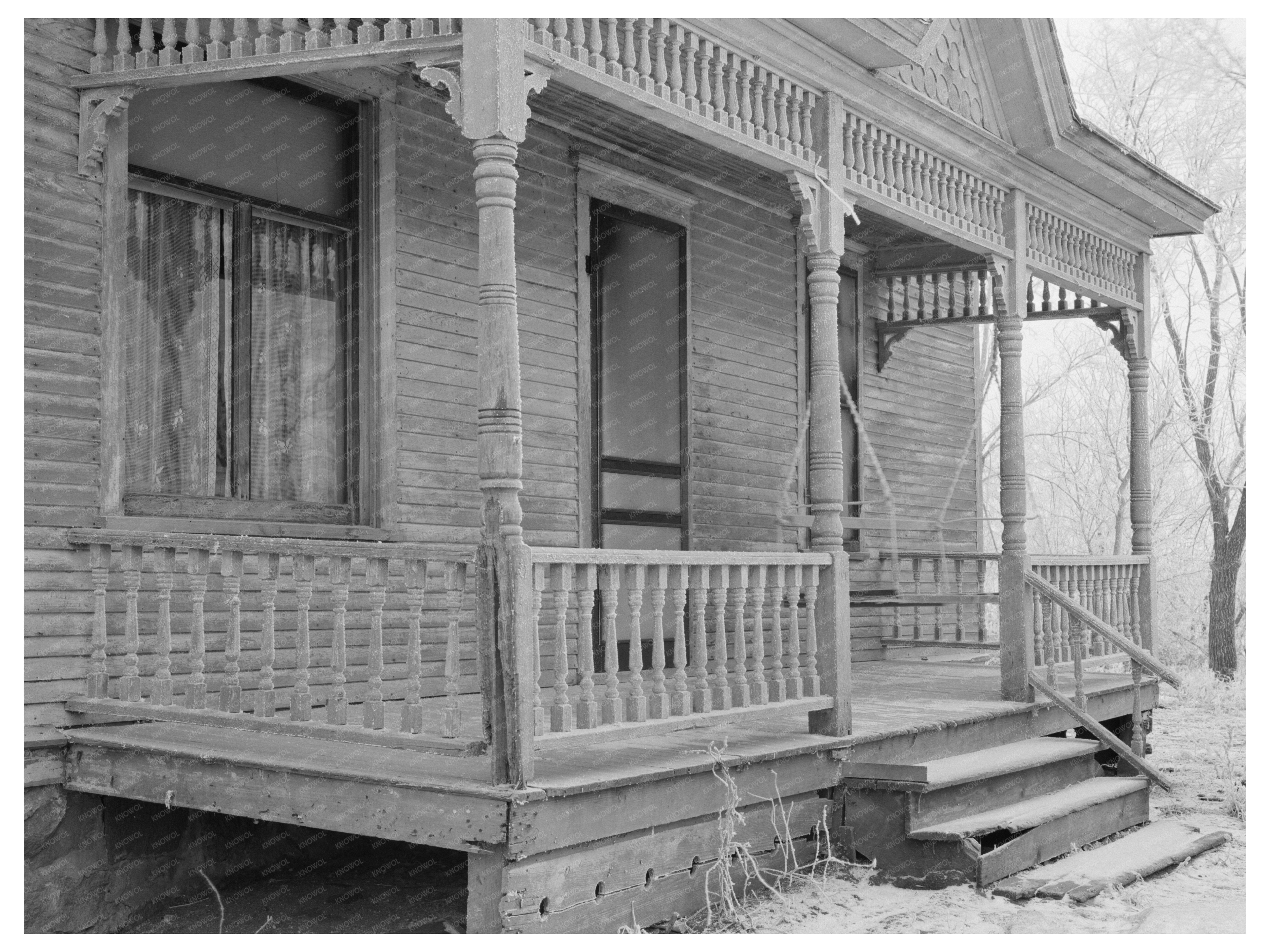 Iowa Farm Front Porch December 1936 FSA OWI Collection