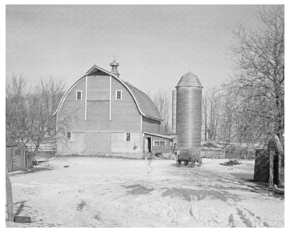 Barn and Silo on H.H. Tripp Farm Dickens Iowa 1936