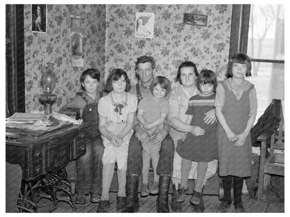 Iowa Farm Family Under Crop Share Lease December 1936