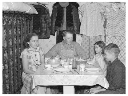 Marcus Miller Family in Self-Built Shack Spencer Iowa 1936