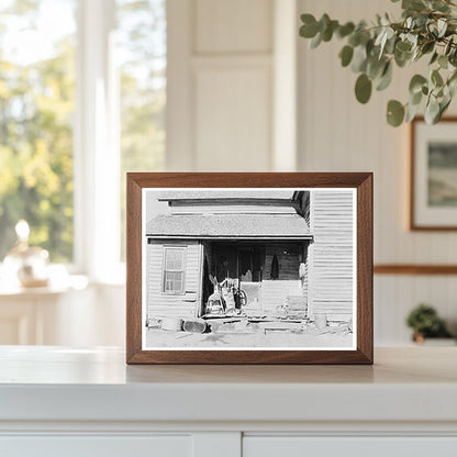 Farmhouse Back Porch Iowa January 1937 Great Depression