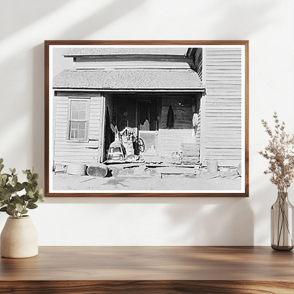 Farmhouse Back Porch Iowa January 1937 Great Depression