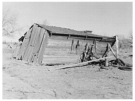 Vintage Garage on Clines Farm Ringgold County Iowa 1937