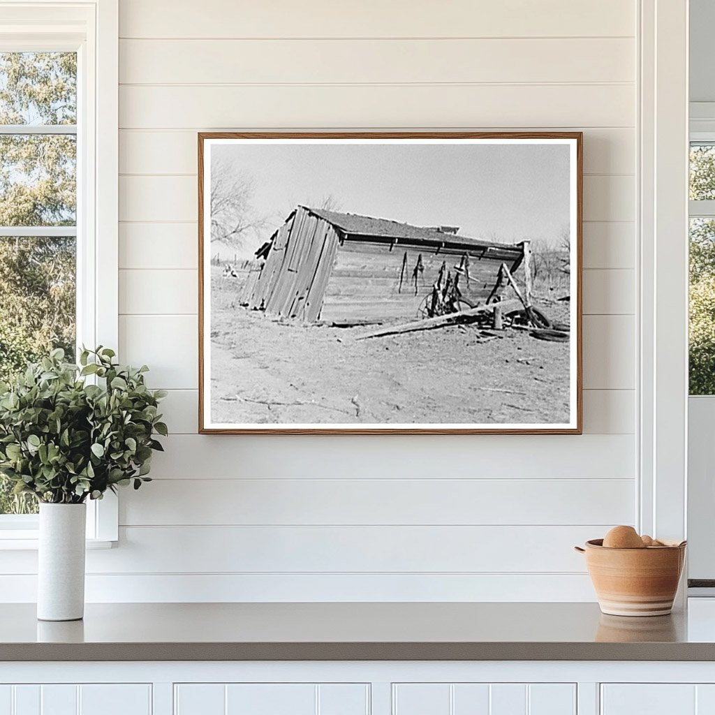 Vintage Garage on Clines Farm Ringgold County Iowa 1937