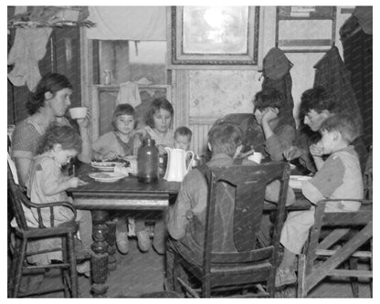 Alfred Atkinson Family Farming Life Iowa January 1937