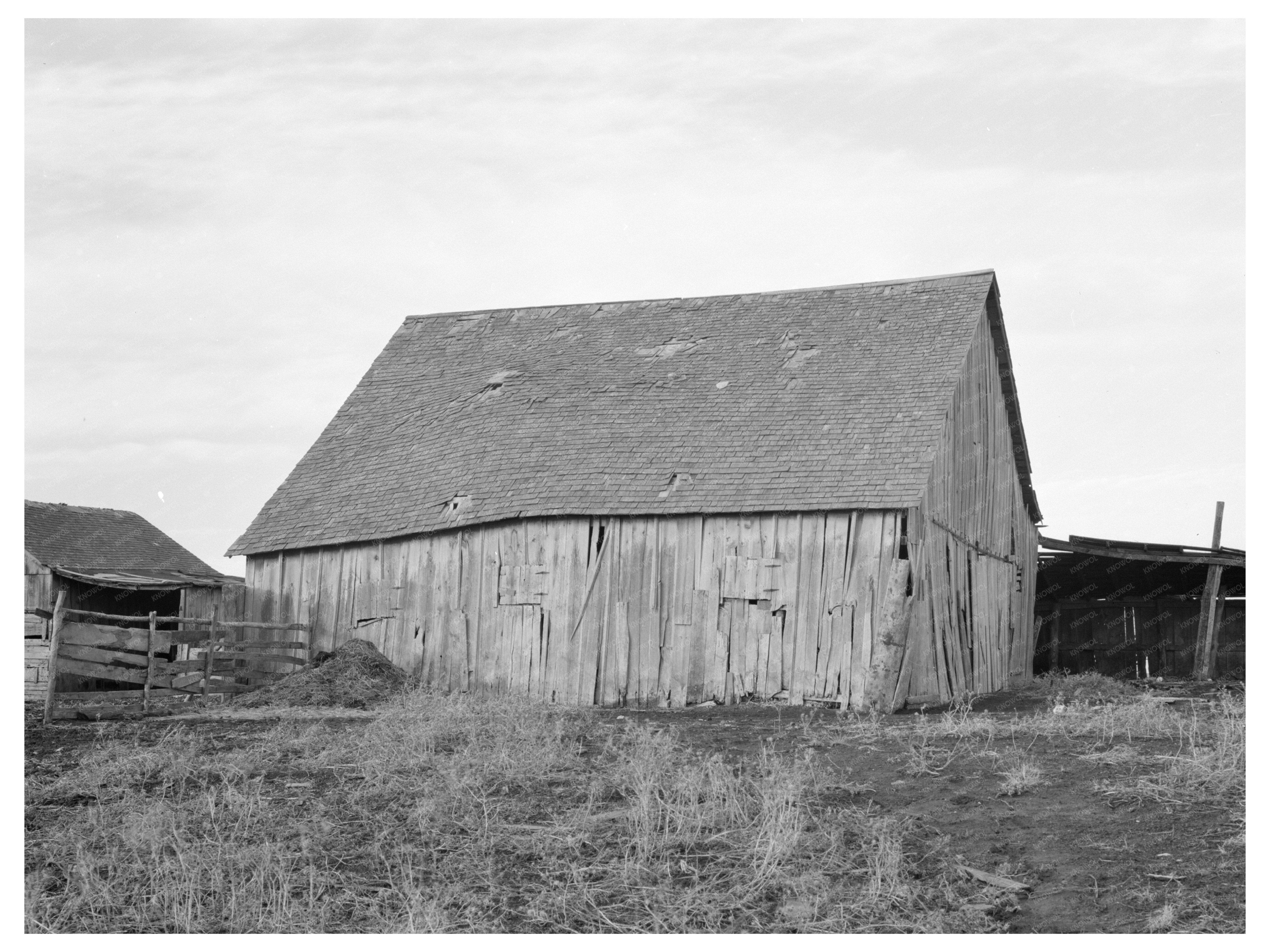 Barn on Clifford Hainlines Farm Ringgold Iowa 1937