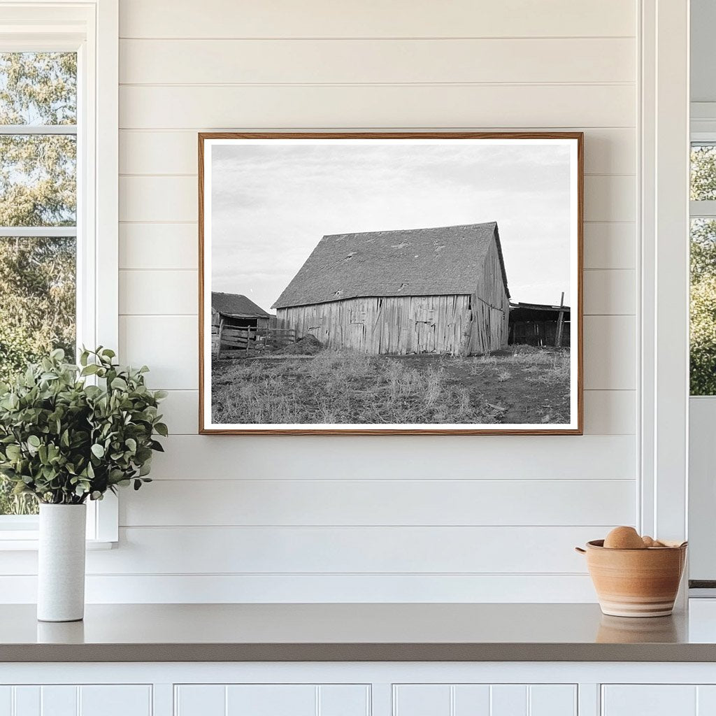 Barn on Clifford Hainlines Farm Ringgold Iowa 1937