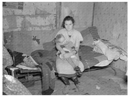 Marie Scott with Brother in Iowa 1937 Vintage Photo