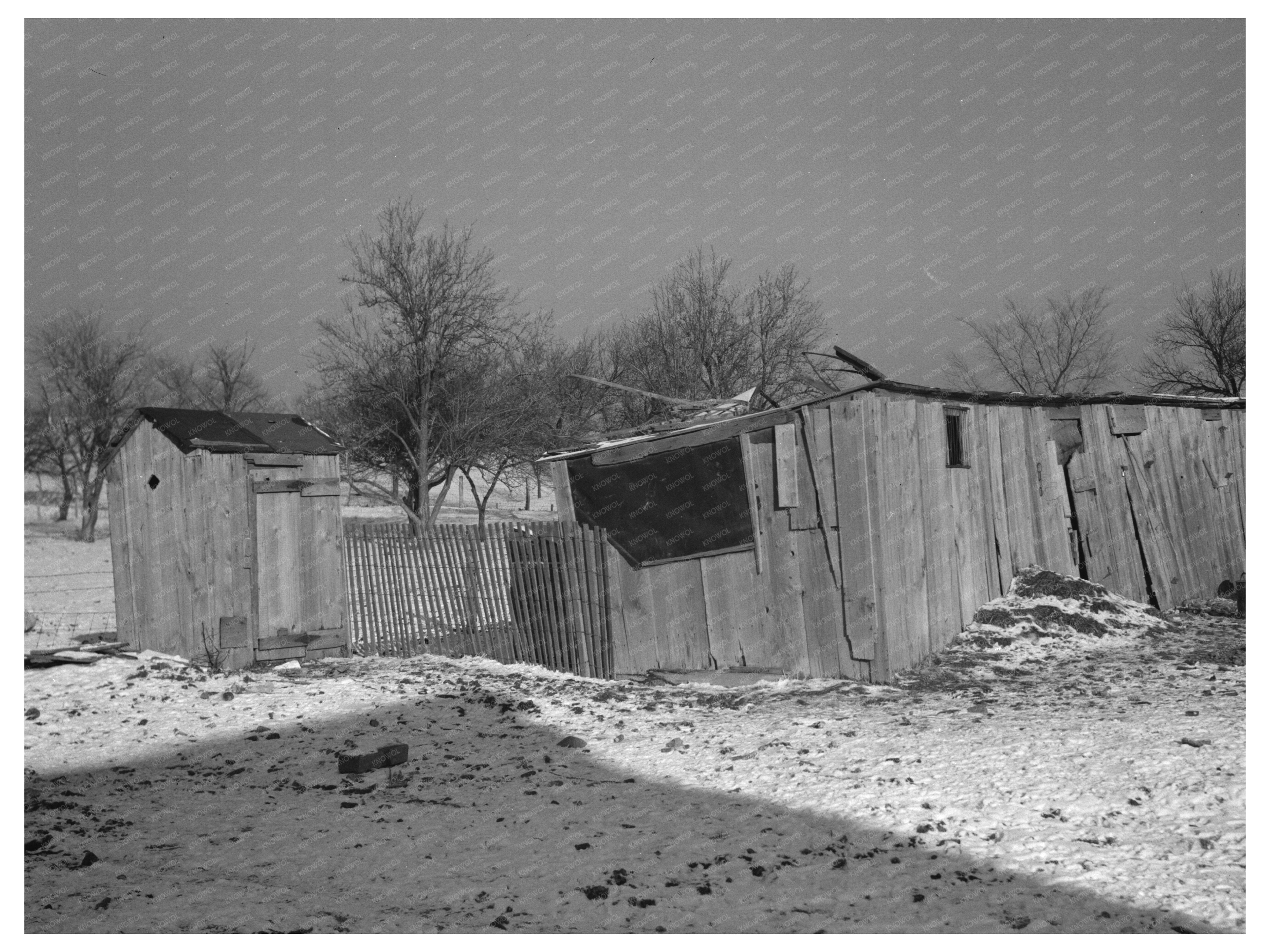 Outbuildings on James Simmons Farm Marseilles Illinois 1937