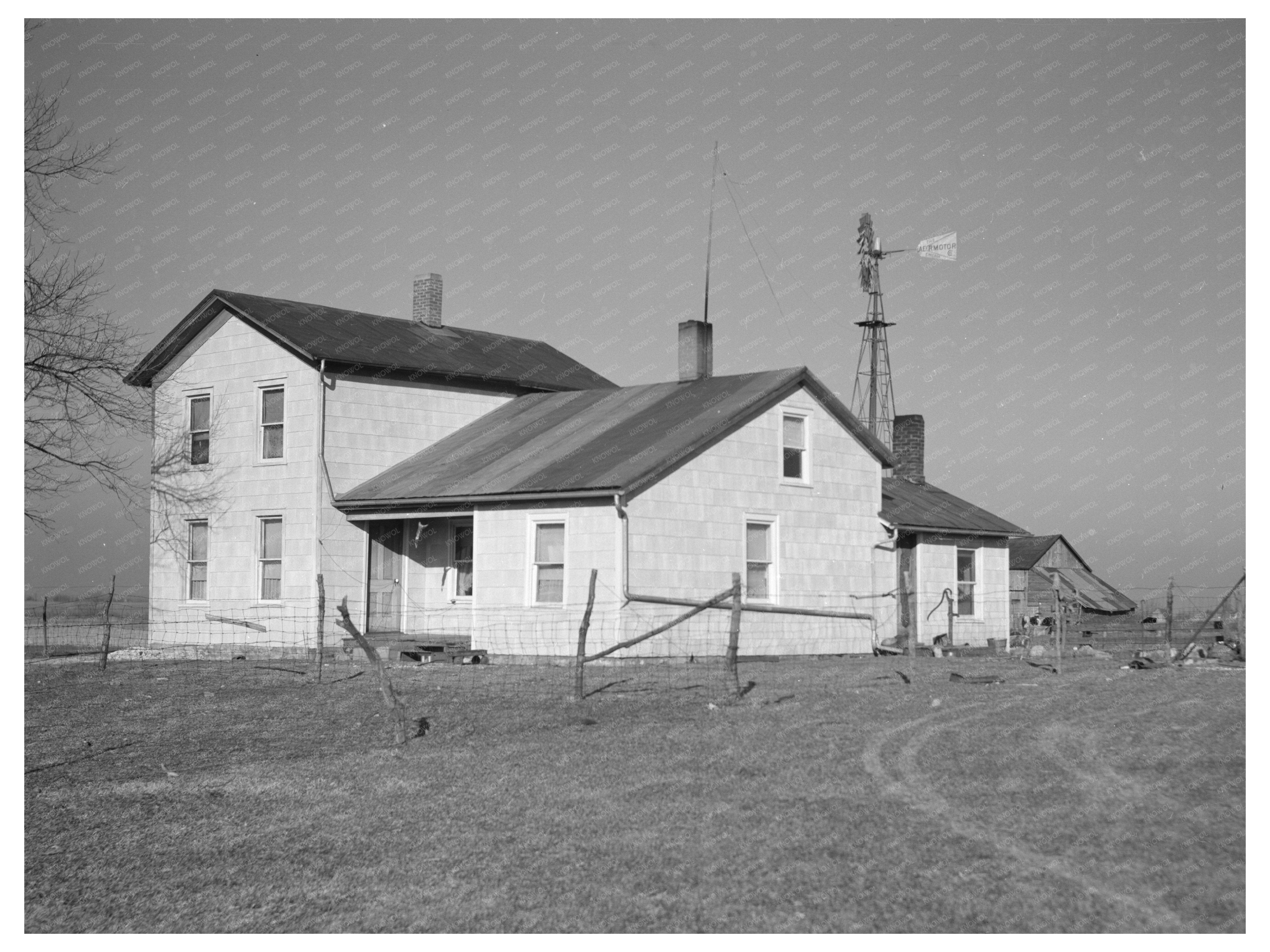 Farmhouse on Frank Armstrongs Farm Marseilles Illinois 1937