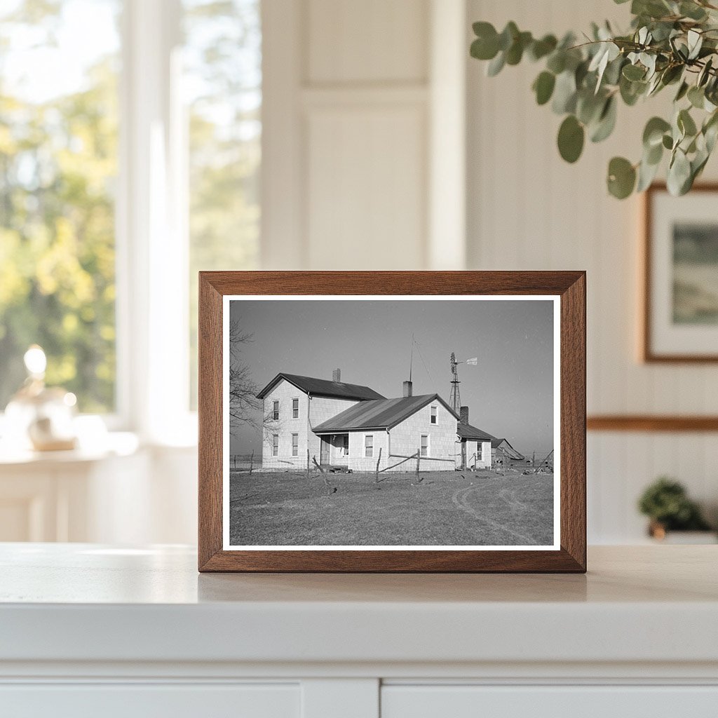 Farmhouse on Frank Armstrongs Farm Marseilles Illinois 1937