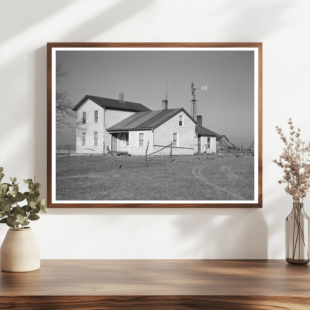 Farmhouse on Frank Armstrongs Farm Marseilles Illinois 1937