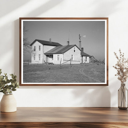 Farmhouse on Frank Armstrongs Farm Marseilles Illinois 1937