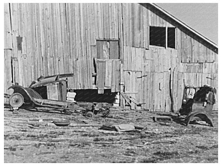 Theodore Johnson Farm Barnyard Vintage Photo 1937