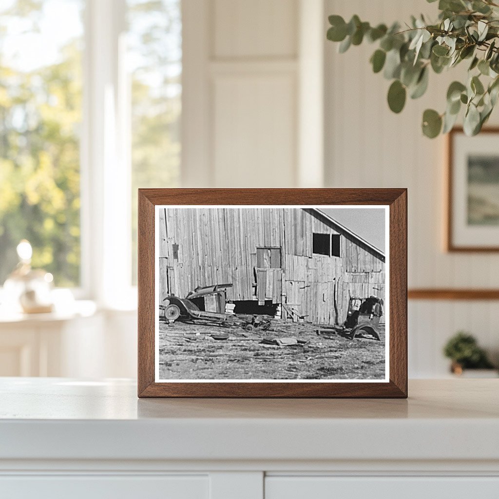 Theodore Johnson Farm Barnyard Vintage Photo 1937