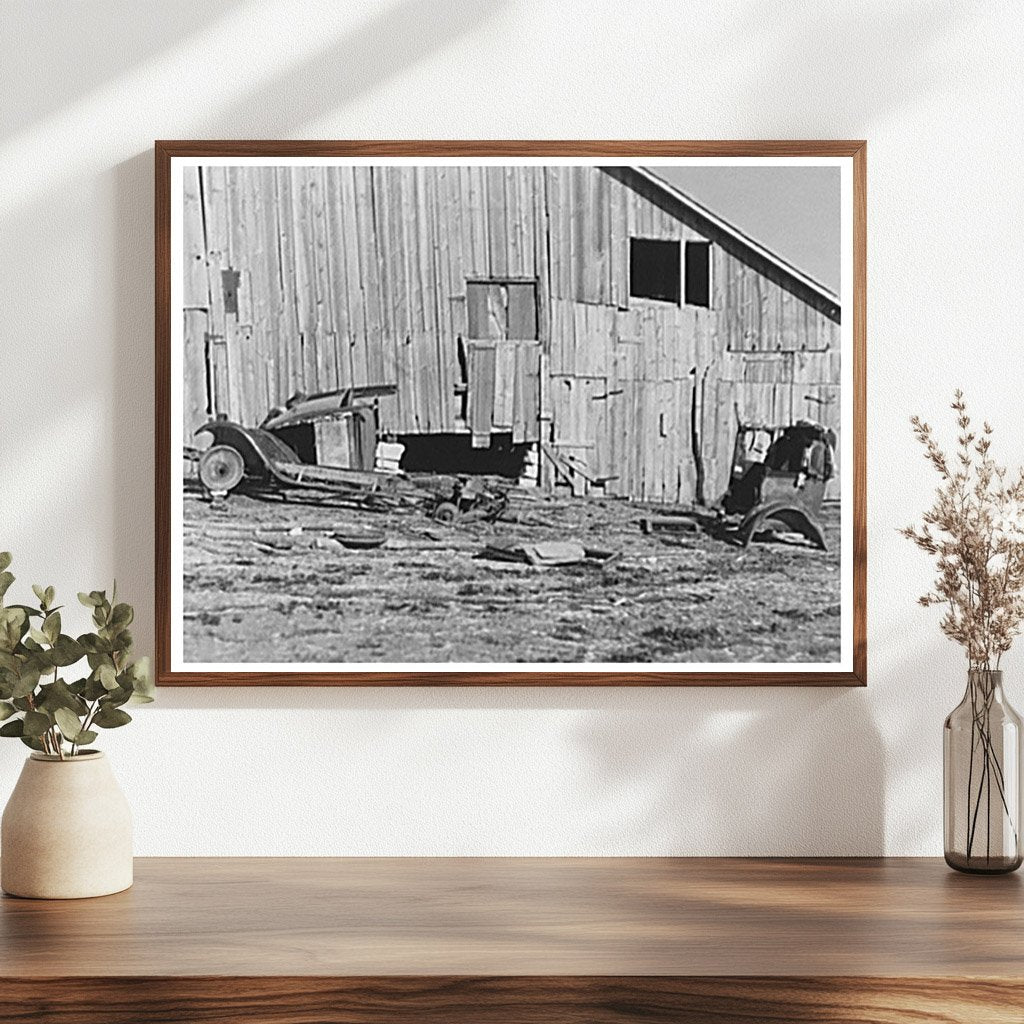 Theodore Johnson Farm Barnyard Vintage Photo 1937