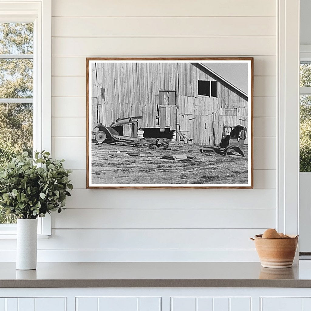 Theodore Johnson Farm Barnyard Vintage Photo 1937