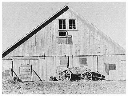 Vintage Barn on George Finkles Farm Illinois 1937