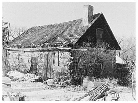 Log Cabin on William Ballous Farm Marseilles Illinois 1937