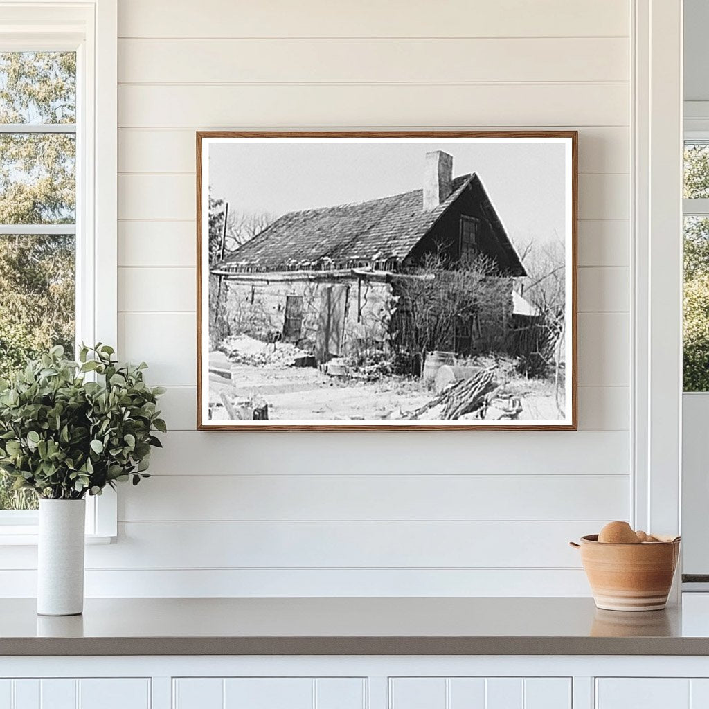 Log Cabin on William Ballous Farm Marseilles Illinois 1937