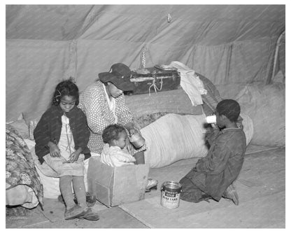 Flood Refugees Mealtime in Charleston Missouri February 1937