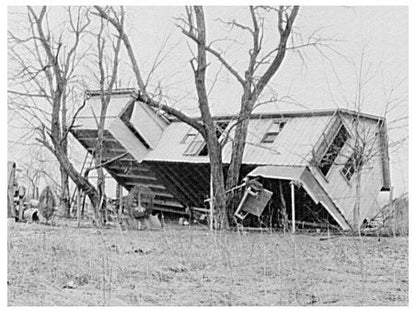 Flooded Farmhouse in Posey County Indiana February 1937