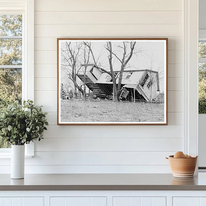 Flooded Farmhouse in Posey County Indiana February 1937