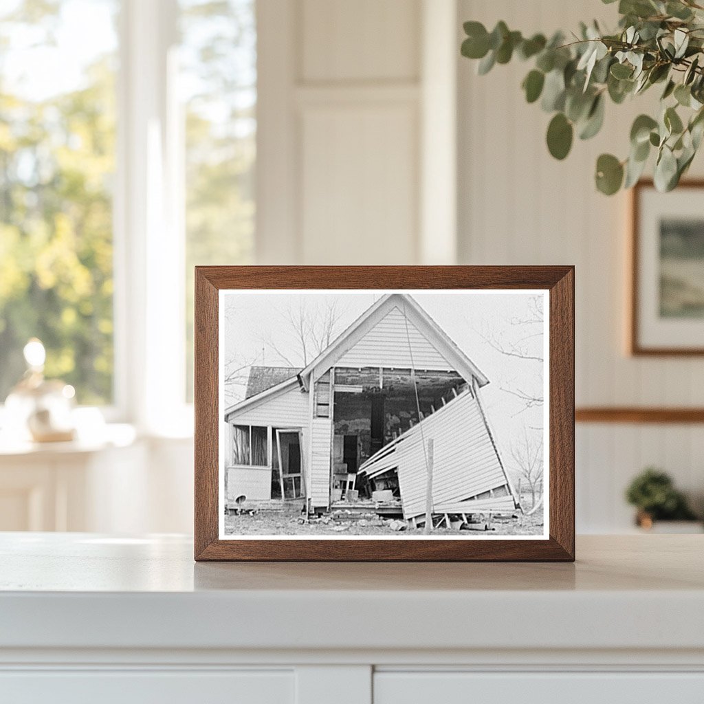 Flood-Damaged Farmhouse in Mount Vernon Indiana 1937