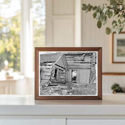 Log Cabin Farmhouse After Flood Indiana February 1937