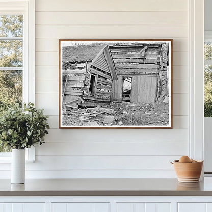 Log Cabin Farmhouse After Flood Indiana February 1937