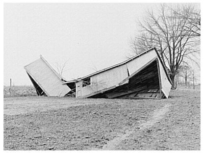 Flood-Damaged Chicken House in Posey County Indiana 1937