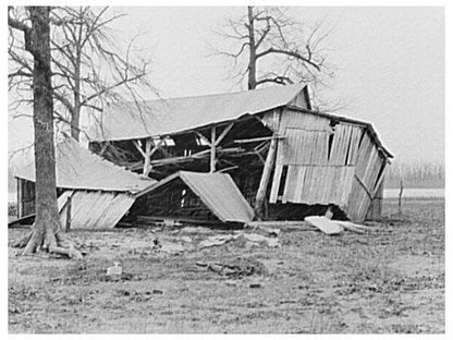 Collapsed Barn from February 1937 Indiana Flood