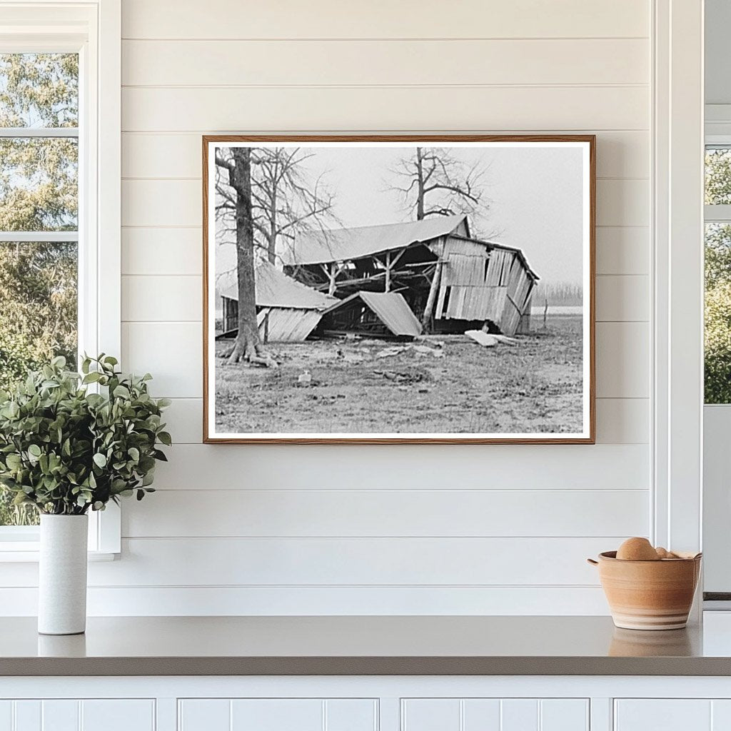 Collapsed Barn from February 1937 Indiana Flood