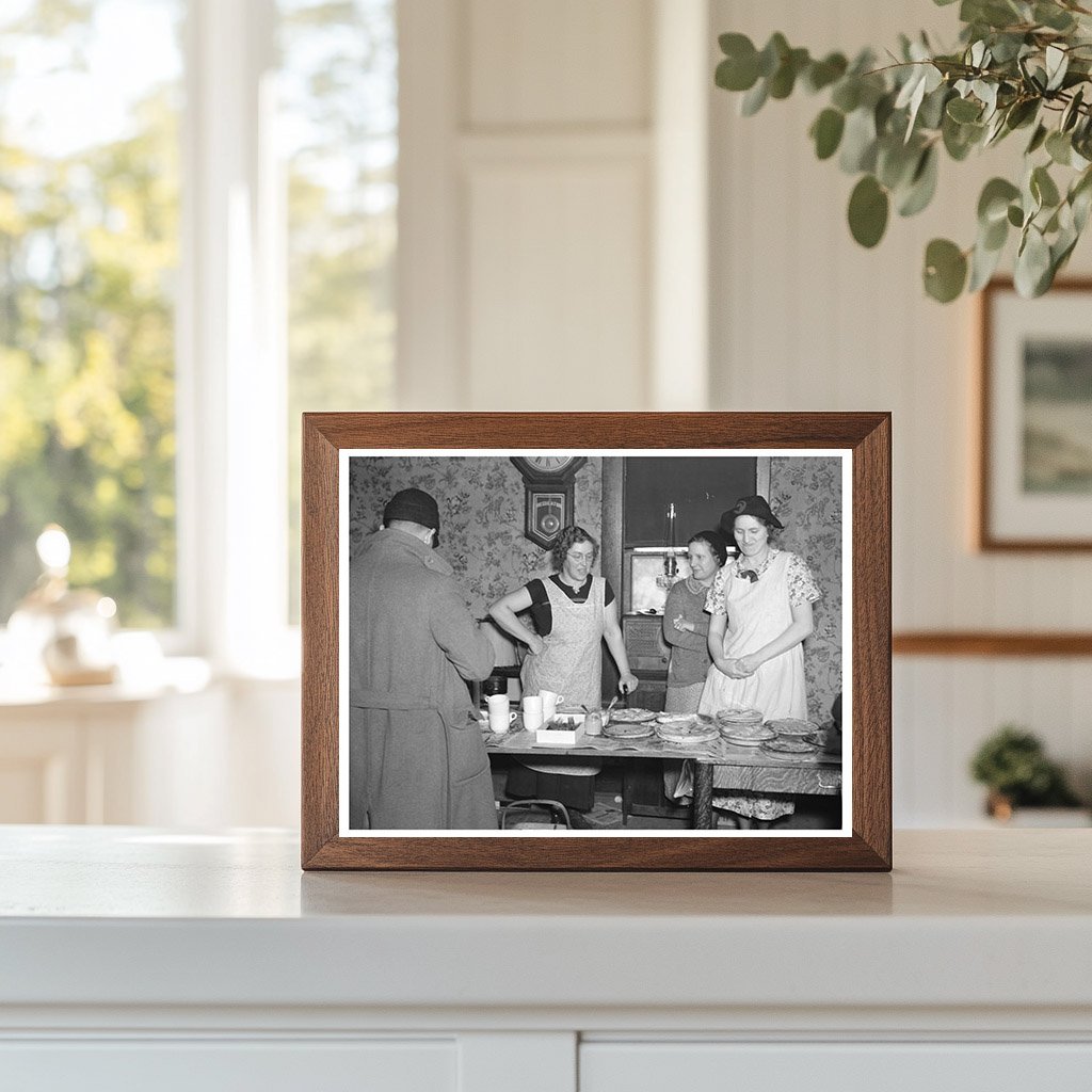 Farmhouse Lunch by Neighbors at Frank Sheroan Sale 1937