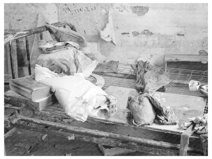 Flood Damaged Bedroom in Indiana Farmhouse February 1937