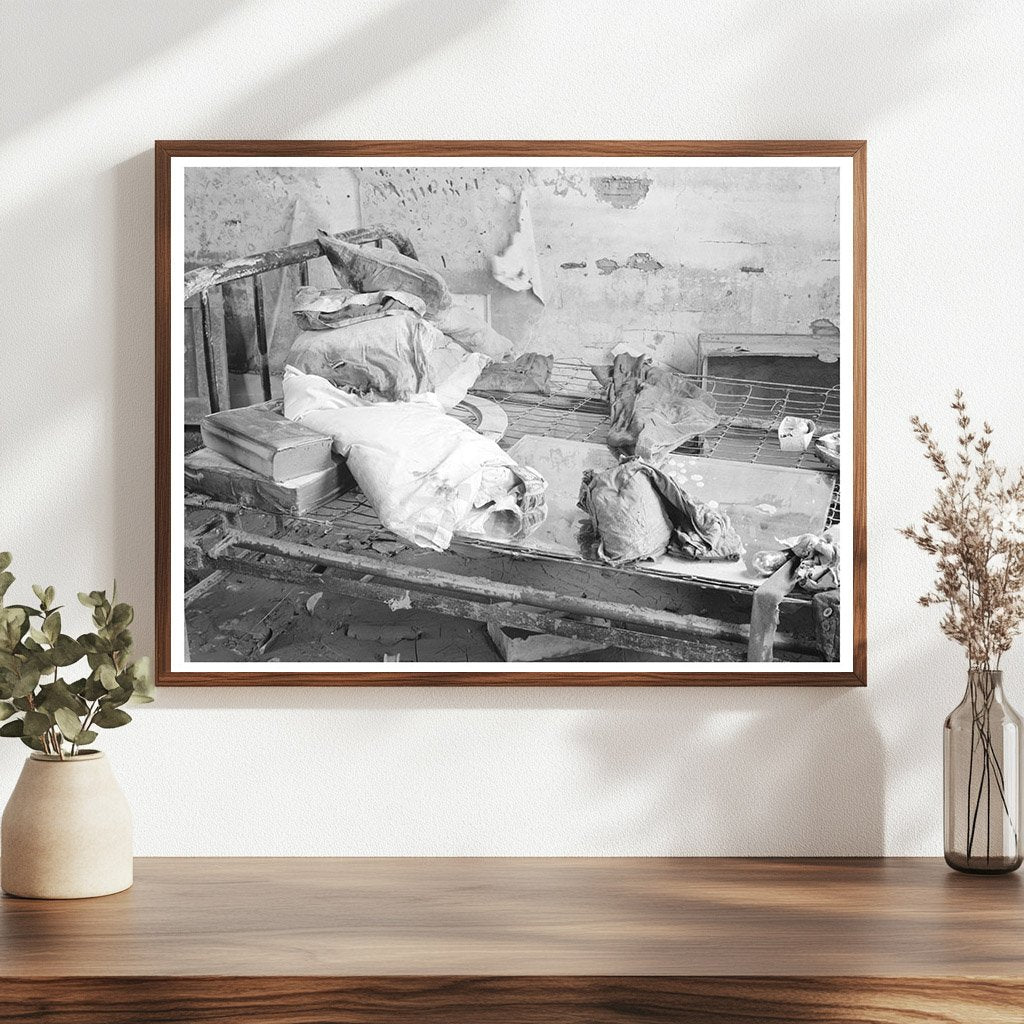 Flood Damaged Bedroom in Indiana Farmhouse February 1937