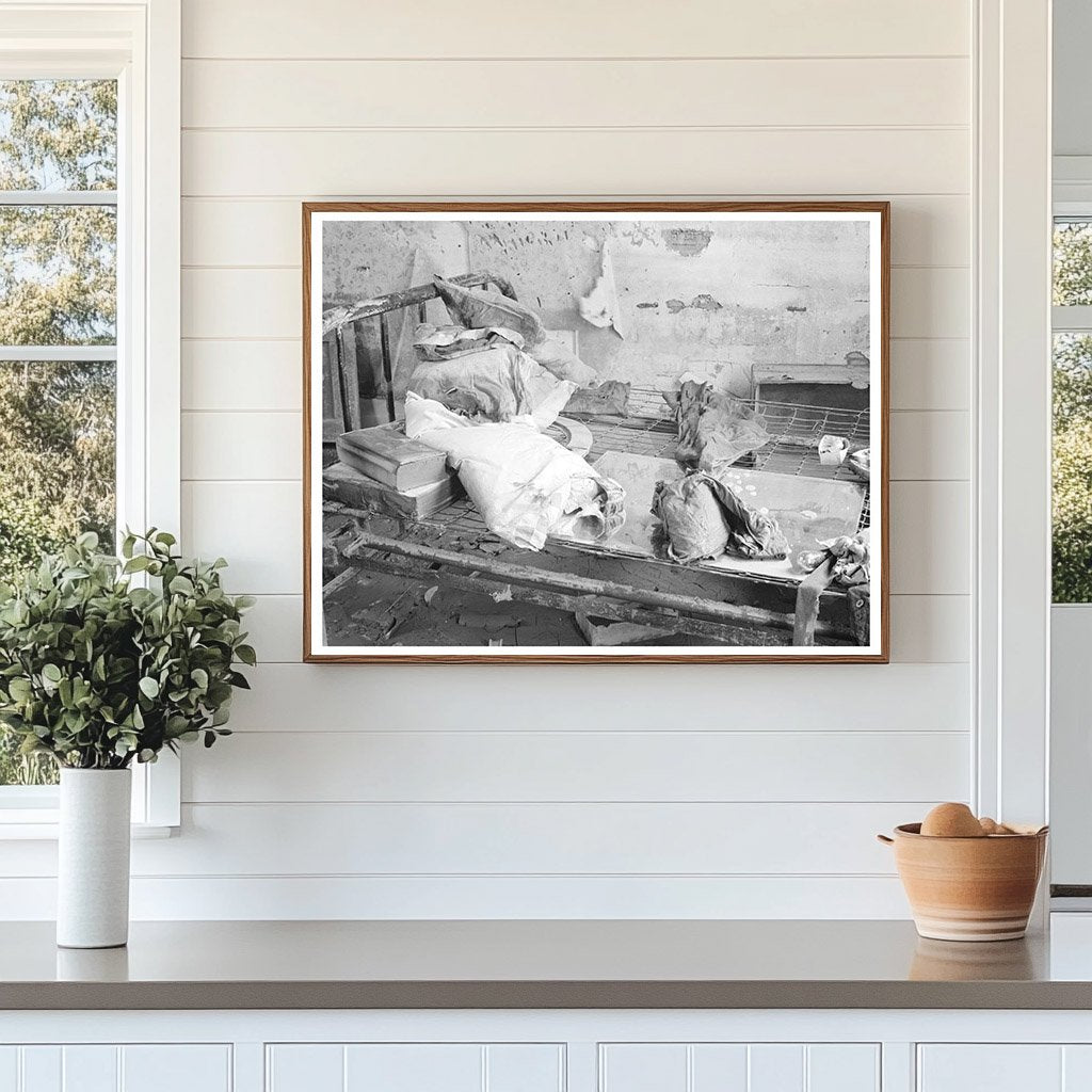 Flood Damaged Bedroom in Indiana Farmhouse February 1937