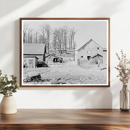 Frank Sheroans Farmyard Montmorenci Indiana 1937