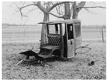 Abandoned Shay in Smithland Indiana February 1937